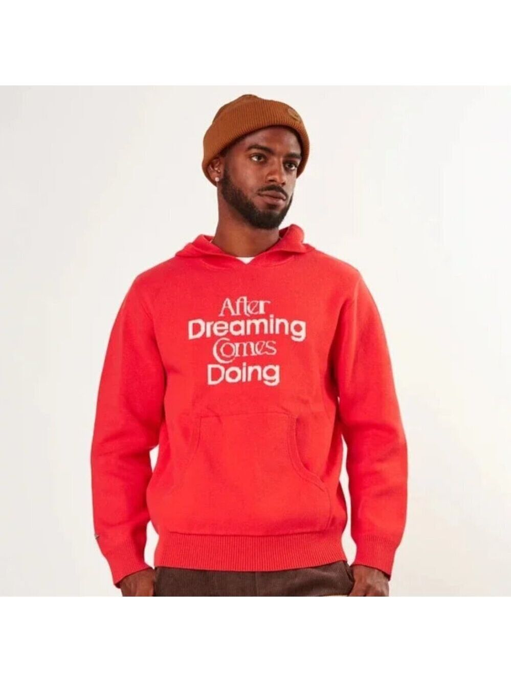 Paper Planes Birdseye Hoodie Safety Orange After Dreaming Comes Doing - Medium View 3
